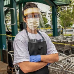 Community Engagement -- Man with a mask on