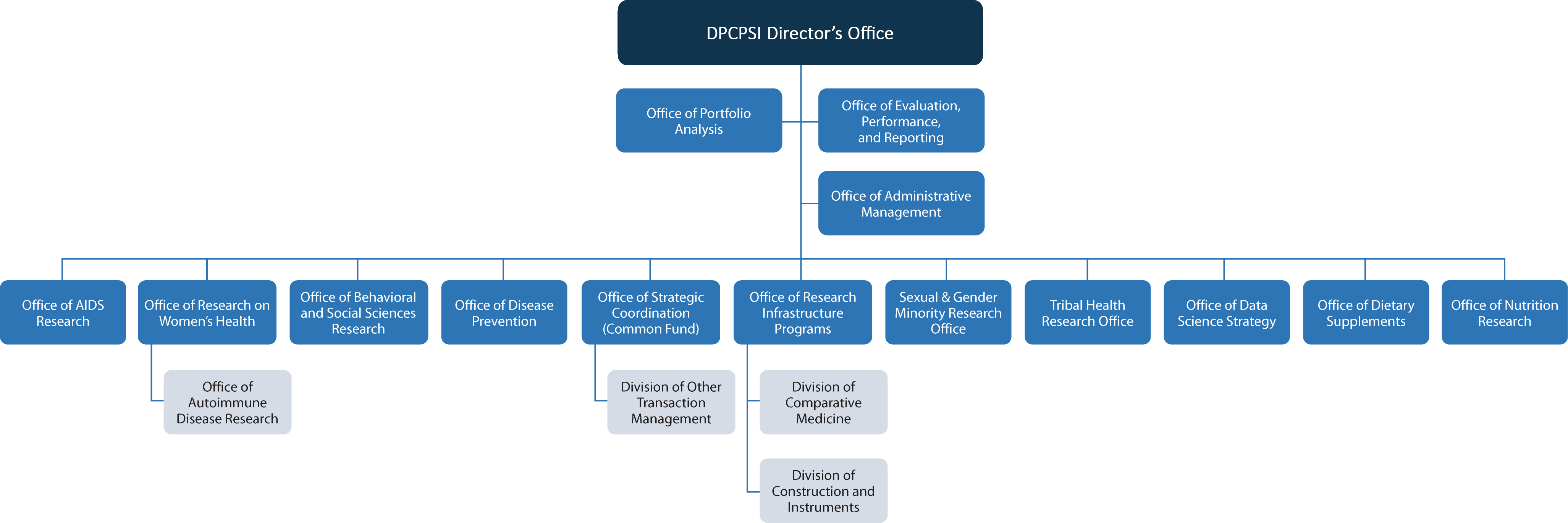 DPCPSI Organizational chart