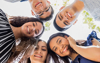 Teenagers in circle